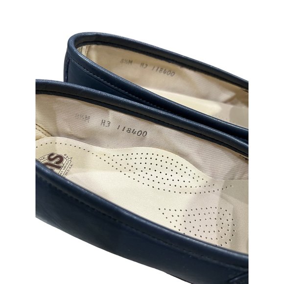 Vintage 1992 SAS Wink Tripad Navy Leather Loafers Size 8 1/2M - Picture 5 of 11